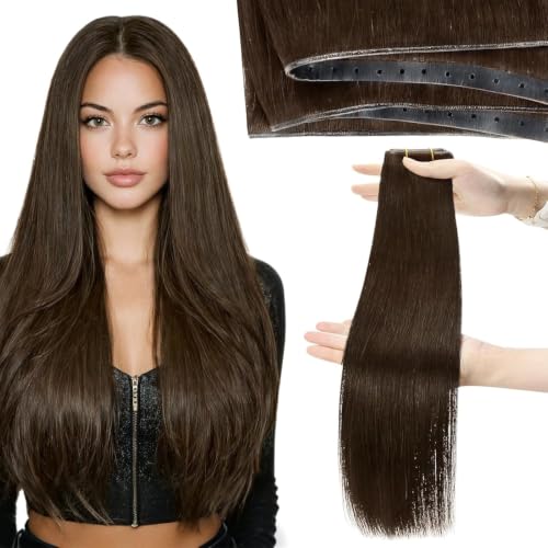 Moresoo Butterfly Weft Hair Extensions - Medium Brown, 14 Inch, 50g, Variation of THIS listing