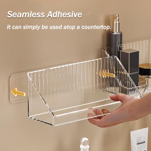 Clear 6-Piece Medicine Cabinet Tray Organizer Set for Bathroom Storage