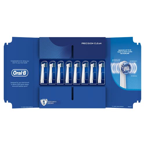 Oral-B Precision Clean Electric Toothbrush Heads - Pack of 8 - Mailbox Size - Deep Cleaning