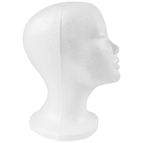 SHANY Styrofoam Model Heads ,Hat Wig Foam Mannequin Female Wig Head Stand ,Mannequin Head for wigs , Wig Holder - Round Base , 11 Inches Female Mannequin Head - 3 Pieces
