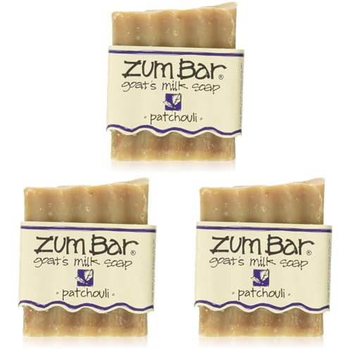 Zum Patchouli Soap Bar - 3 OZ Pack of 3 Natural Goat Milk Bath Soap