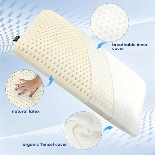 Talatex Premium Talalay Latex Pillow Soft/Standard for Side & Back Sleepers