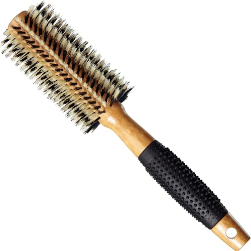 Sam Villa Signature Series Small Round Bristle Hair Brush - 2.75" Bamboo & Tourmaline
