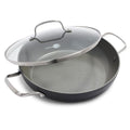 11-Inch Hard Anodized Ceramic Nonstick Frying Pan with Lid & Handles