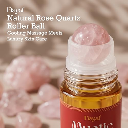 Luxury Firming Body Oil with Rose Quartz Roll-On - Red, 1.7 Fl Oz Pack of 2