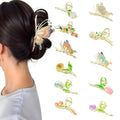 YUXIANLB 11PCS Metal Claw Clips, Sparkly Butterfly Tulip Flower Large