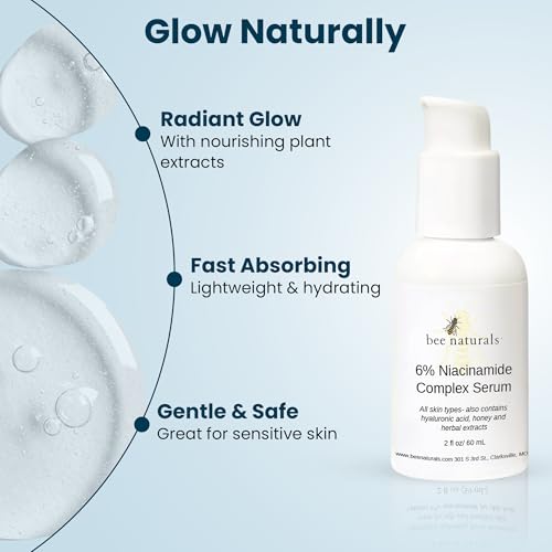 Niacinamide Face Serum with Hyaluronic Acid & Honey - Hydrating & Pore Minimizer, 2 fl oz