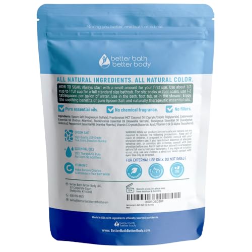 Gentleman's Bath Salt 32 oz Epsom Salt Soak with Essential Oils - Manly Scent