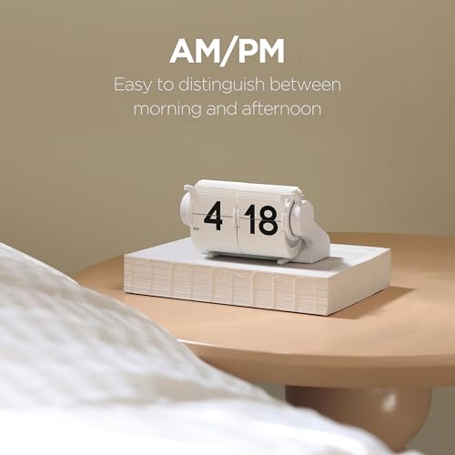 Mini Flip Clock with Alarm & Timer - Rechargeable White Variation of THIS listing