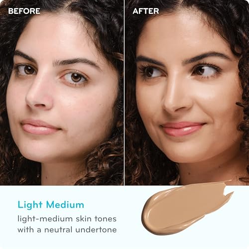 Pūr·lisse Ageless Glow Serum BB Cream SPF 40 - Light Medium 1.4 oz Natural Tinted Moisturizer with Vitamin C & Bakuchiol