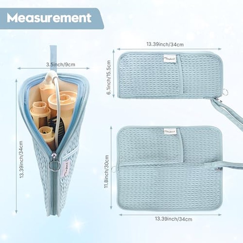 Hair Tools Travel Bag Stylish and Durable Toiletry Bag for Women for Curling Iron and Styling Tools, Portable Organizer for Travel (Blue)