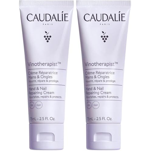Caudalie Vinotherapist Hand and Nail Cream with Shea Butter and Grapeseed Oil, Vegan and Dermatologically Tested