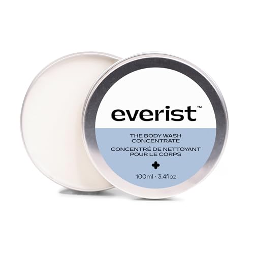 Everist The Hydrating Body Duo Bundle Tin, The Body Wash Concentrate Tin 3.4 fl oz, The Compostable Konjac Sponge