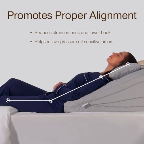 Adjustable Memory Foam Wedge Pillow for Sleep Support Pregnancy Reflux