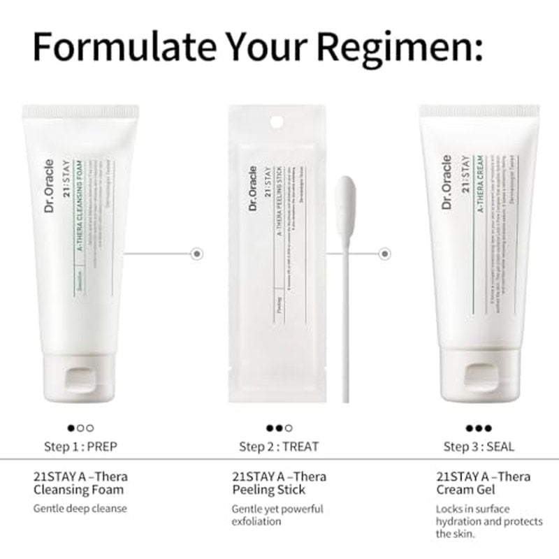 DR. ORACLE 21 Stay A-Thera Cream Gel ? Lightweight Gel Moisturizer for Oily, Sensitive Skin, Non-Comedogenic, Korean Skincare, Dermatologist Tested, 1.69 fl. oz