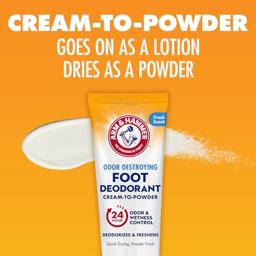 Arm & Hammer Cream-to-Powder Foot Deodorant 3 Pack - Sweat & Odor Control