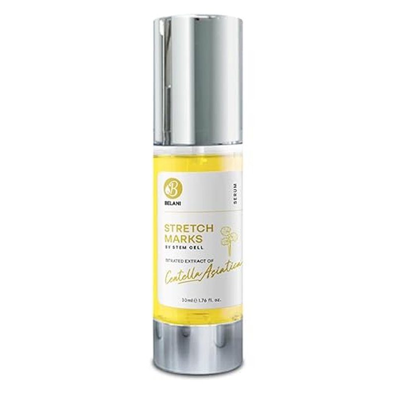 Belani stretch marks, regenerates damaged skin cells, stimulates collagen production and reshapes skin firmness. Deeply moisturizing essence leaves skin soft and flaky