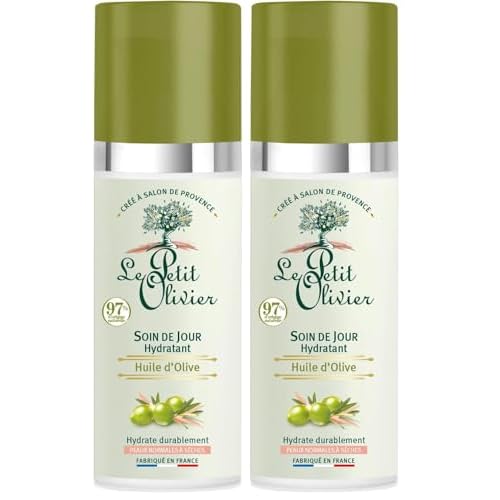 Le Petit Olivier Moisturizing Day Skin Care - Enriched with Olive Oil - Soothes and Hydrates Skin - Made with Natural Origin Ingredients - Silicone Free - Normal to Dry Skin - 1.6 oz Moisturizer