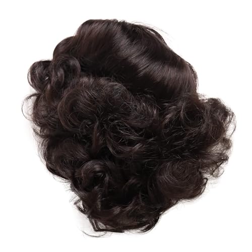 Brown Curly Wig 12 Inch Short Synthetic Hair for Women - Realistic & Stylish
