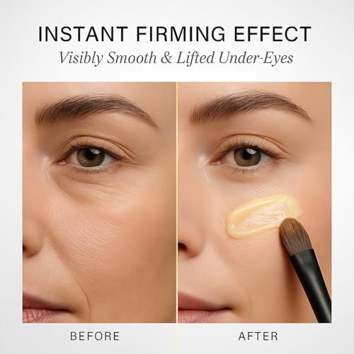 Perfection Eye Tightening Cream with Precision Brush 2PCS? Instant Firming & Lifting Eye Cream for Wrinkles, Puffiness & Fine Lines ? Cooling Applicator for Smooth, Youthful Eyes
