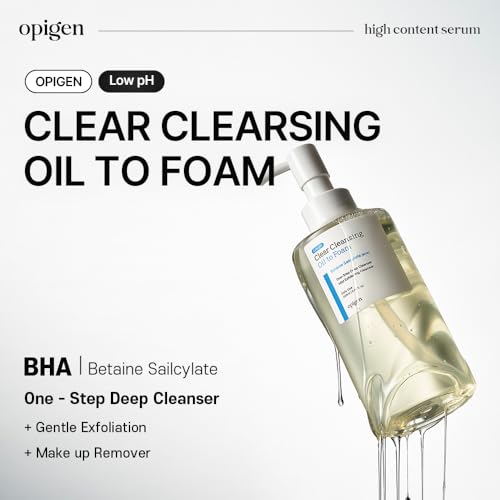 Low pH Clear Oil to Foam Facial Cleanser for Clear Pores & Sensitive Skin - Korean Skincare (6.93 fl oz)