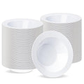 White Plastic Bowls 12 oz 200 Pack - Disposable Salad, Soup, Dessert Bowls