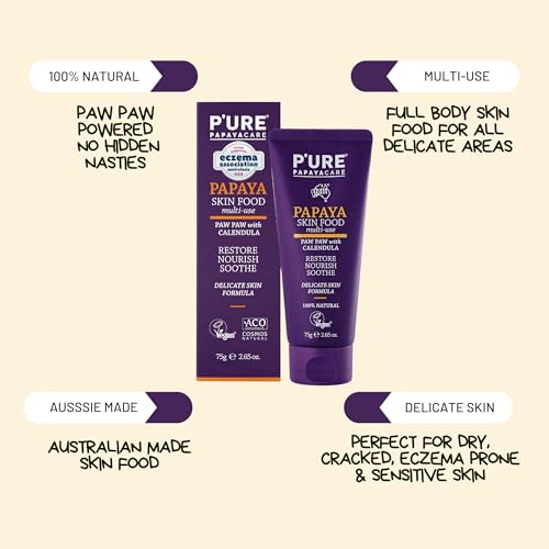 Multi-Use Papaya Skin Balm - Hydrating Moisturizer for Dry Skin 2.64 oz