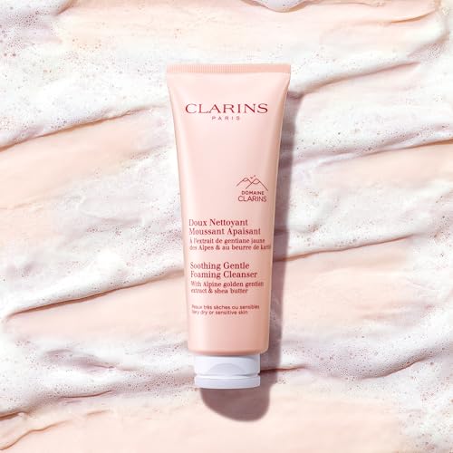 Clarins Soothing Gentle Foaming Face Cleanser 4.2 Oz for Sensitive Skin