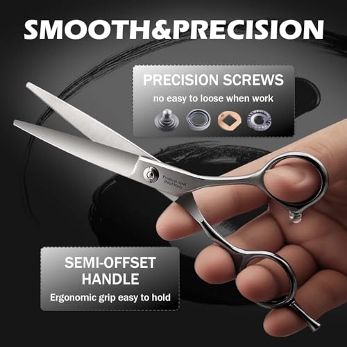 SEIMEIKEN 6-Inch Japanese 440C Hair Scissors Professional Shears Sliver-1pc