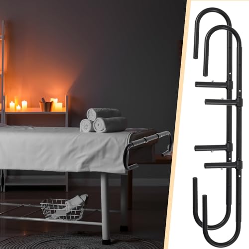 Blulu 2 Pcs Massage Paper Roll Holder for Massage Tables Adjustable from 24" to 30" Width, with Rubber Band for Paper Roll Fixed
