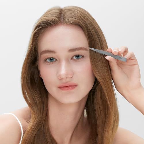 Tweezers - Professional Pointed Tweezers for Women and Men, 420 Stainless Steel Precision Tweezers for Women Facial Hair Removal, Expert Ingrown Hair Plucker, 0 Gap, Painless Hair Extraction