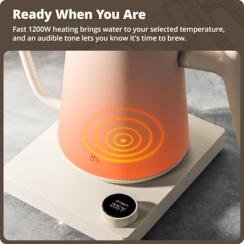 Greater Goods 0.8L Electric Kettle with Temperature Control - Birch White