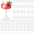 100 Pcs Disposable Plastic Martini Glasses 10oz Ribbed Shatterproof Set - AstrivixDD