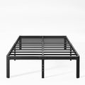 14-Inch Queen Platform Bed Frame No Box Spring Needed Noise-Free Heavy Duty Black