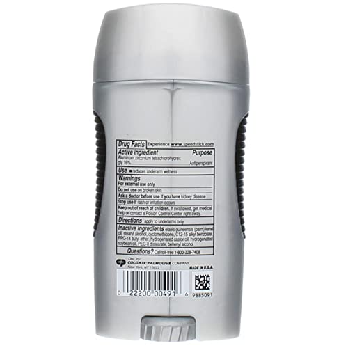 Speed Stick Power Unscented Anti-Perspirant Deodorant Stick 3 oz Pack of 8 - Scent-Free, Long-Lasting Protection