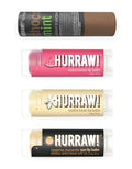 Hurraw! Lip Balm Bundle - Staff Favorites 4-Pack with Chocolate Mint, Watermelon, Vanilla Bean & SPF 15 - Organic Vegan Lip Care
