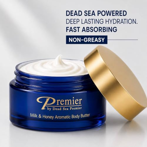 Premier Dead Sea Anti-Aging Body Cream with Milk & Honey - 5.95 Fl Oz