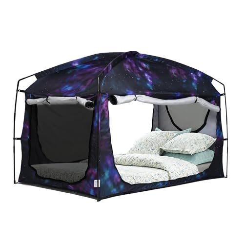 Porayhut Galaxy Bed Tent Privacy Canopy 90% Light Block Indoor Camp Dorm