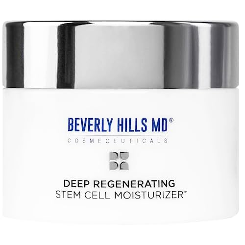 Beverly Hills MD Deep Regenerating Stem Cell Moisturizer- Brighten & Revitalize the Look of Skin on Face, Neck w/Swiss Alpine Rose Stem Cells & Hyaluronic Acid- Smooth + Plump Formula