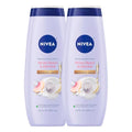 NIVEA Refreshing White Peach & Jasmine Body Wash with Nourishing Serum - 20 Fl Oz, Pack of 6