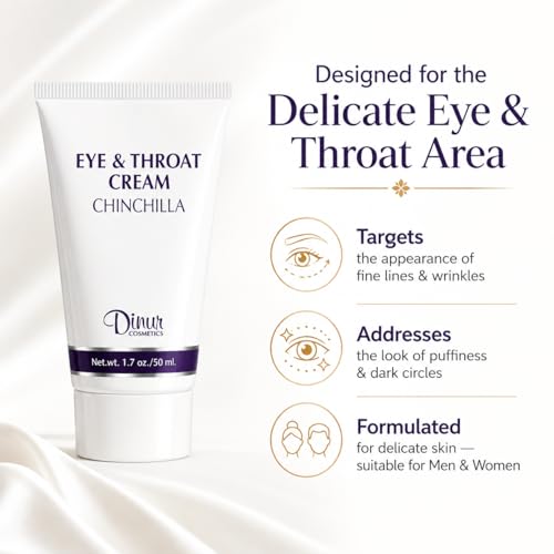 Eye & Throat Anti-Aging Cream for Men & Women - Reduces Wrinkles Dark Circles 1.7 oz