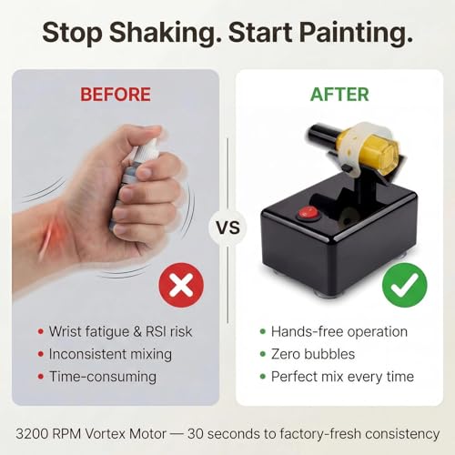 HUBEST Black Paint & Nail Polish Vortex Mixer - High-Frequency Shaker