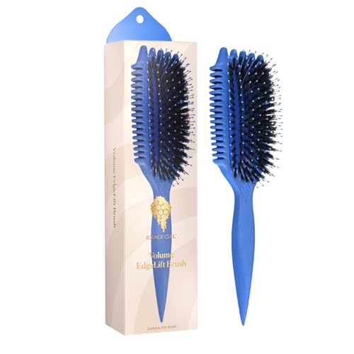 Bounce Curl 5-in-1 Edge Lift Styling Brush for Defined Curls, Blue