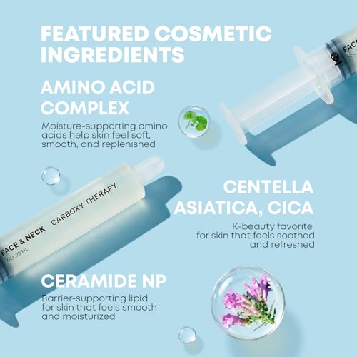 Carboxy CO2 Therapy Face & Neck Mask Set of 5 - Hydrating, Anti-Aging & Pore Tightening