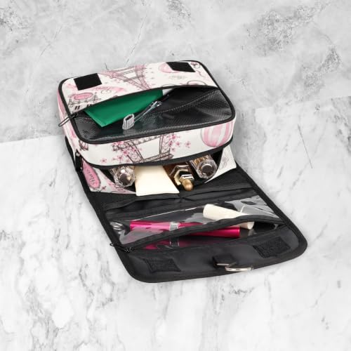 Travel Hanging Toiletry Bag for Women Men with Multiple Compartments - Waterproof Cosmetic Organizer