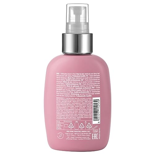 ALFAPARF MILANO Semi di Lino Moisture Nutritive Leave-In Hair Detangler Spray - Heat Protection - Professional Detangling Spray Conditioner for Dry Hair - Softens, Adds Shine (4.23 fl oz)