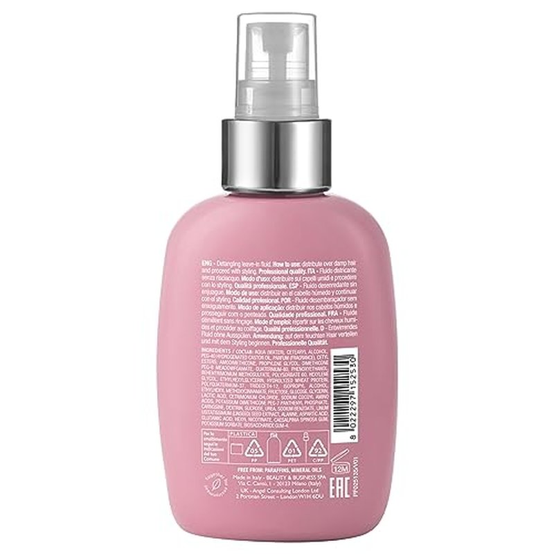 ALFAPARF MILANO Semi di Lino Moisture Nutritive Leave-In Hair Detangler Spray - Heat Protection - Professional Detangling Spray Conditioner for Dry Hair - Softens, Adds Shine (4.23 fl oz)