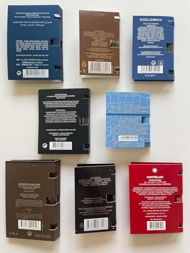 Men's Cologne Sample Set - 10 Designer Fragrance Vials 0.05 Fl Oz Each