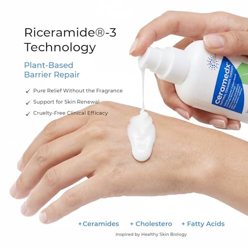 Ceramedx ? Soothing Facial Lotion | Natural Ceramide Lotion for Dry, Sensitive Skin | Cruelty Free, Vegan & Fragrance Free | 4 fl oz