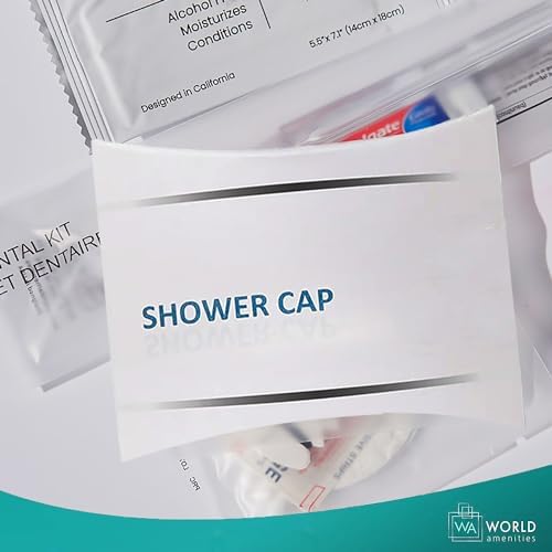 World Amenities Waterproof Shower Cap, Travel Size Hotel Amenities, Airbnb